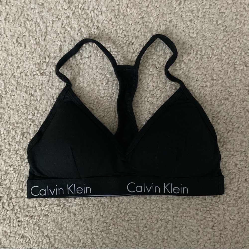 calvin klein racerback cotton bralette